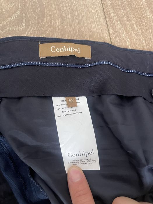 Costum barbatesc Conbipel - Italy - marimea 52, bleumarin cu dungulite