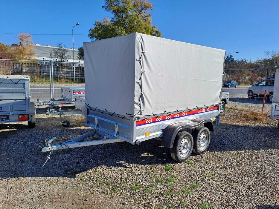 Remorca 750 kg 235x125cm dublu ax cu RAR si nr.provizoriu incluse