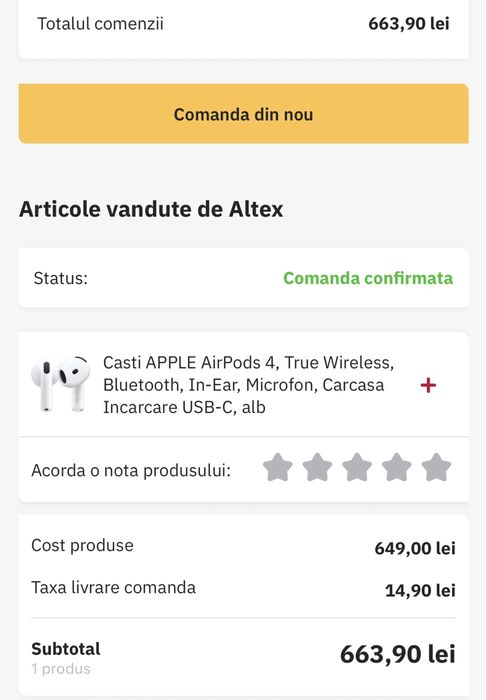 Casti APPLE Airpods 4