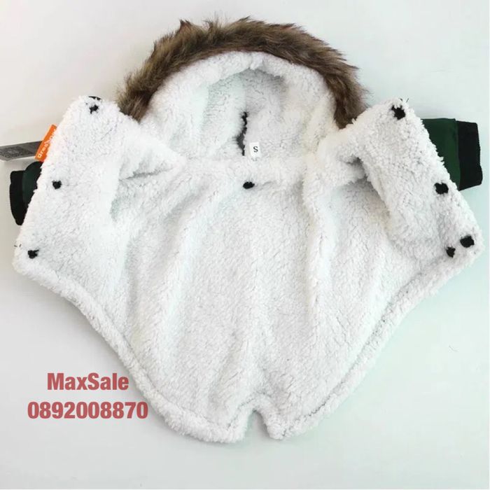 Зимно ватирано кучешко яке палто елече с пухена качулка