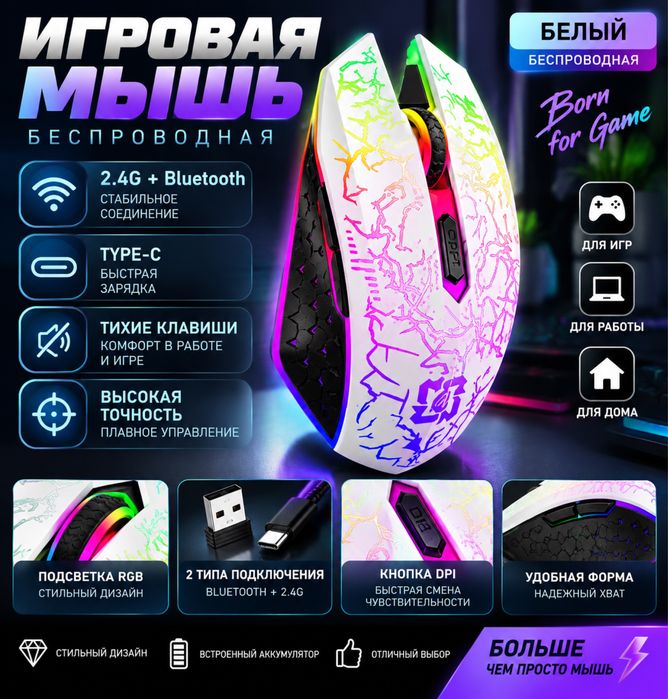 Игровая мышка беспроводная