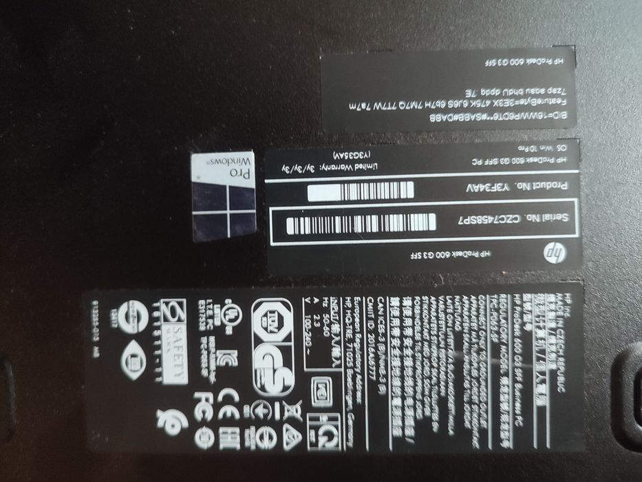 Vând două variante unități de calculator HP fără hardisc