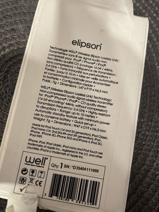 Elipson EID-1 Well - adaptor ipod - usb hifi