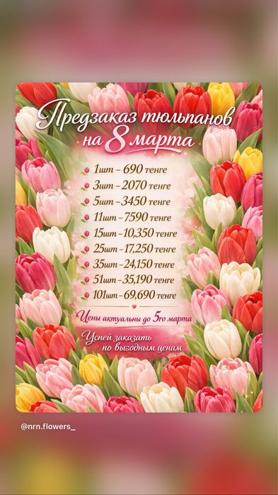 Тюльпаны по выгодным ценам