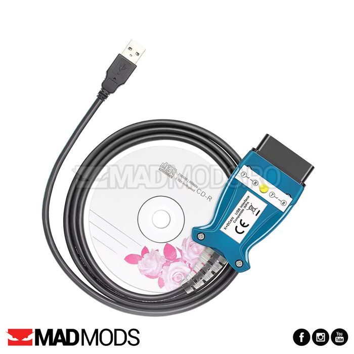 Cablu diagnoza OBD K-DCAN BMW seriile Exx, Fxx, 1995-2013, Model nou