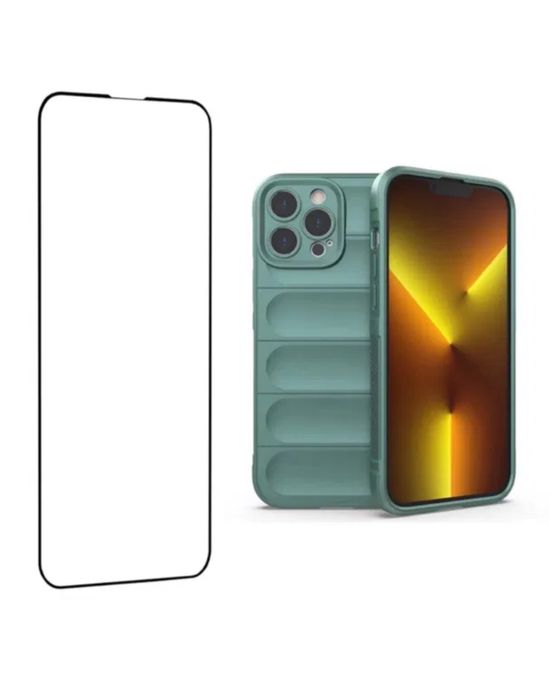 Husa Silicon Liquid+Folie Sticla 11D 6D Privacy Iphone 16/PRO/PLUS/MAX