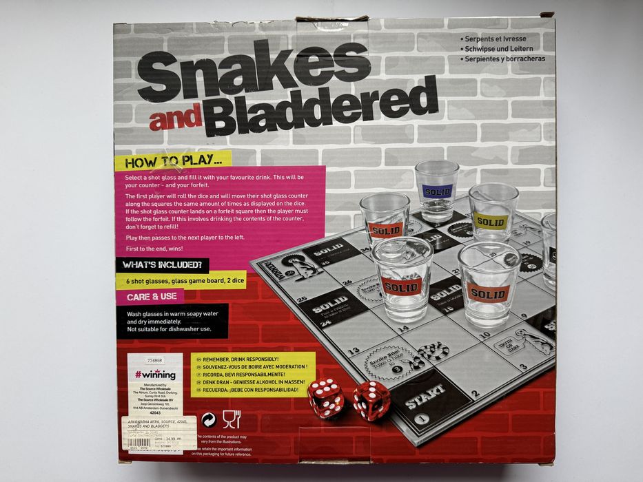 Drinking game snakes and bladdered