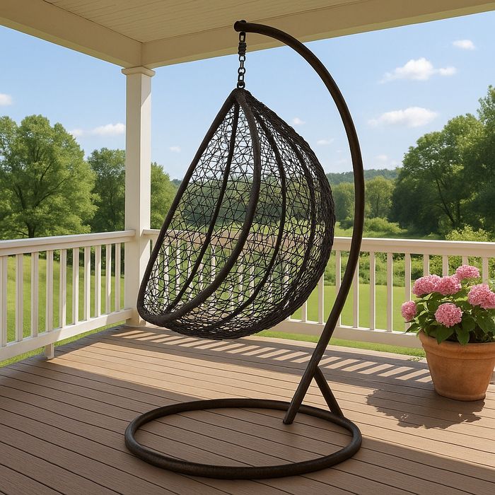 Кафява Ратанова Люлка с Голямо Гнездо, Усилена Конструкция