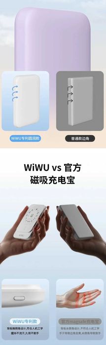 Wiwu P037 Ультра Тонкий 5000mAh PD-20W Power Bank iPhone 16