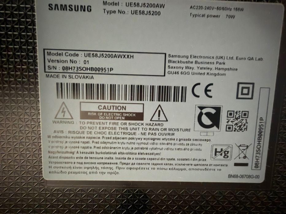 TV Samsung smart diagonală 1,5 metri