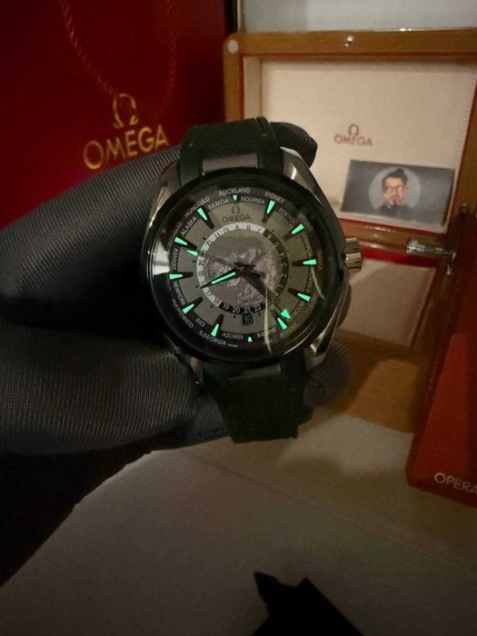 omega seamaster worldtimer grey