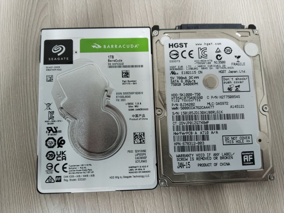 Продаются hdd 2.5 для ноутбуков