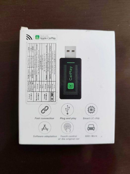 Безжичен CarPlay адаптер за iPhone\USB\Plug and Play