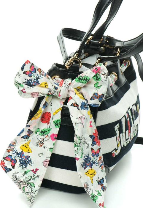 %ПРОМО% JUICY COUTURE – Дамска чанта "BLACK & WHITE" 22x30x15см нова