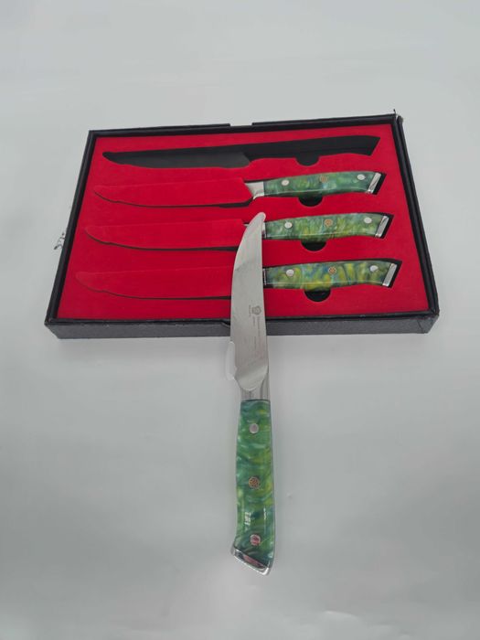 Set 4 Cuțite WILDMOK din Otel De Damasc Veritabil 67 Straturi