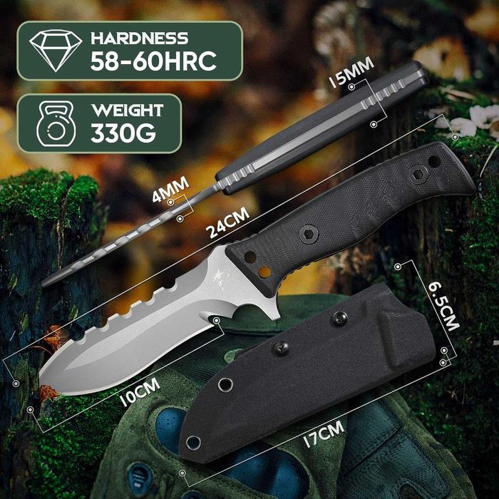 Нож Purple Dragon - за туризъм, бушкрафт, риболов, оцеляване