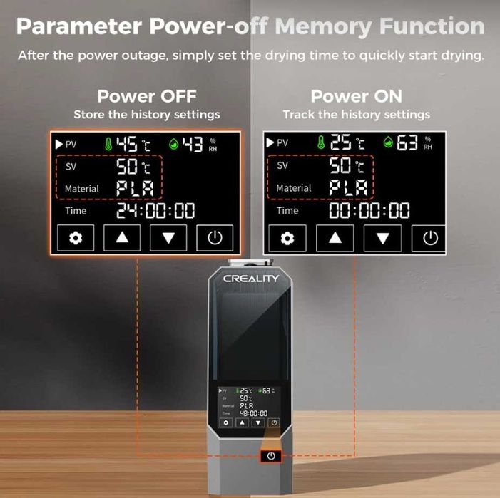 Uscător de filament oficial Creality Space PI 2025