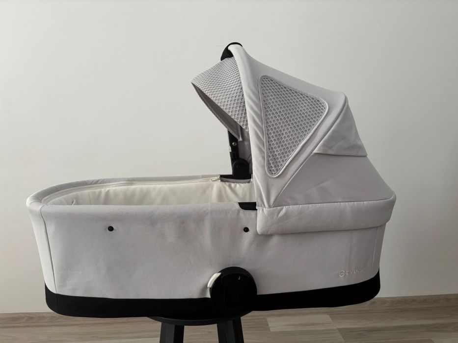 Landou Cybex Cot S Fog Grey / Light Grey + adaptori Eezy S/ Twist 2+