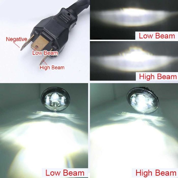 Set Faruri LED JEEP Wrangler JT JK Rubicon Sahara 60w “BLACK”