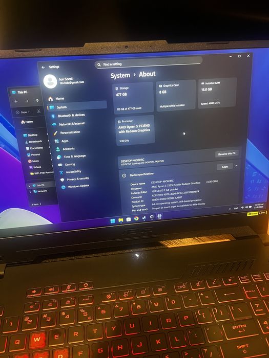 Asus TUF A15 FA507 | RTX 4060 | AMD Ryzen 5 7535HS