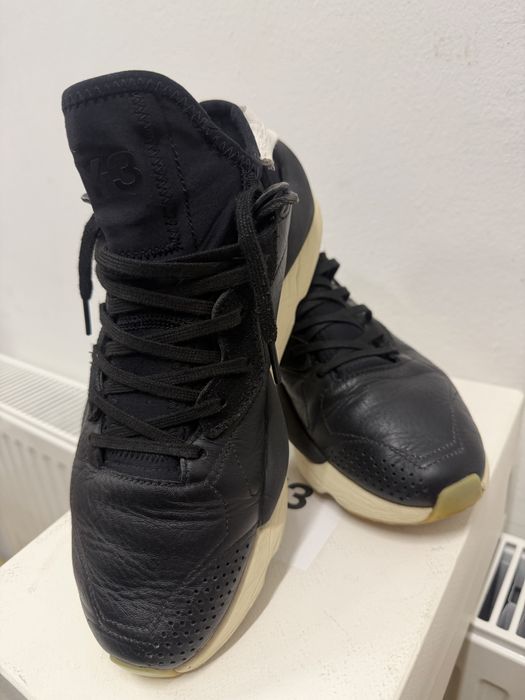 Adidasi Y-3 kaiwa negru alb Off