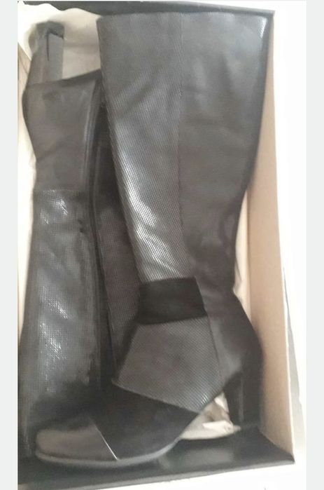 Дамски ботуши естествена кожа и велур