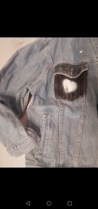 Geaca blugi HIS oversized S-L, stare excelenta, impecabila