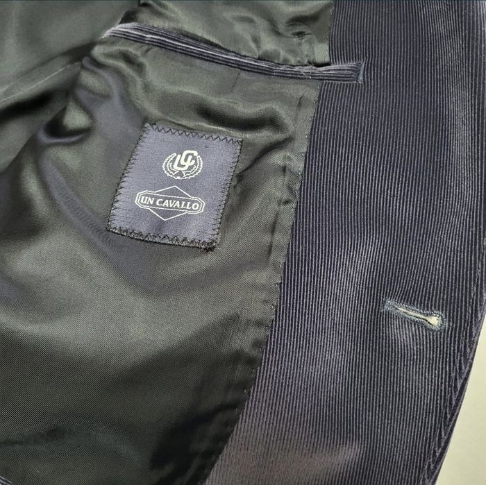 Sacou nou catifea bărbați mărime 46 blue-petrol