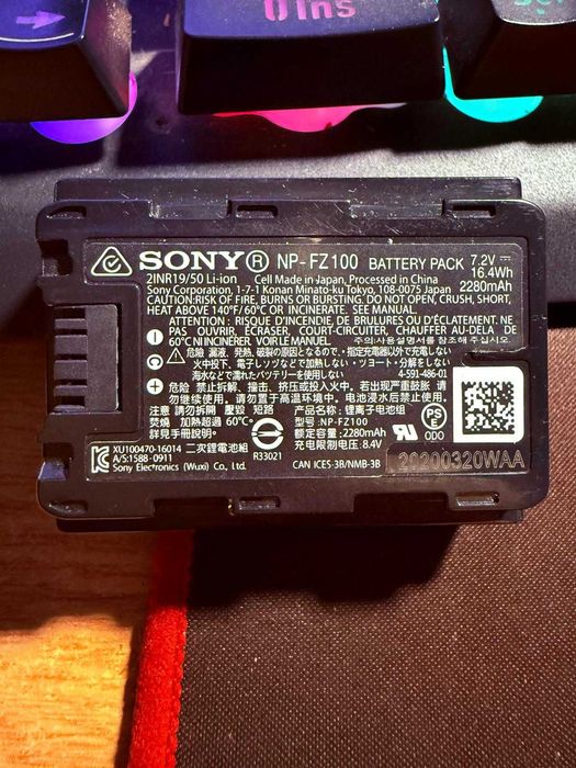 Sony Acumulator original NP-FZ100  si Dummy Battery Sony NP-FZ100 usb