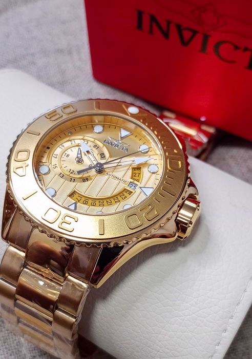 Ceas Invicta Grand Diver GMT Automatic Gold Dial -Barbati