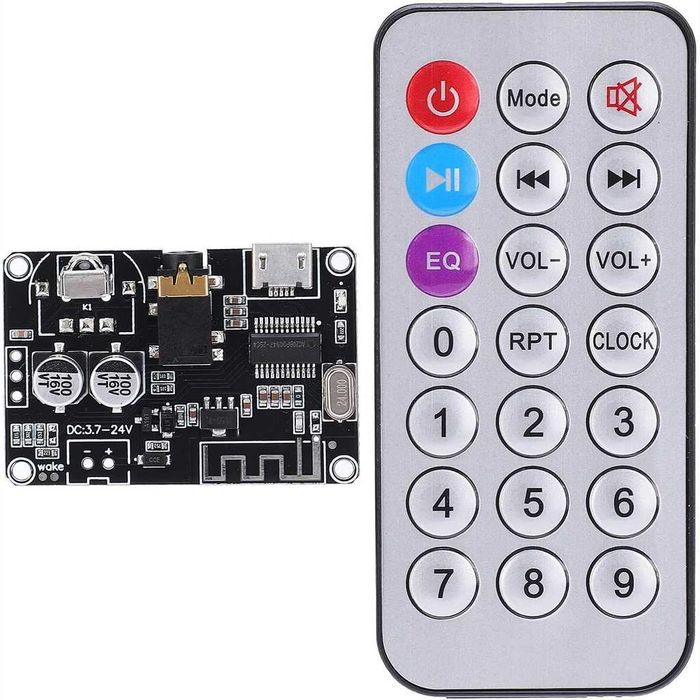 Modul Bluetooth XY-WRBT BLE 5.0 cu Telecomandă – Decoder Audio Stereo 3.7V–24V pentru Boxe DIY & Amplificatoare