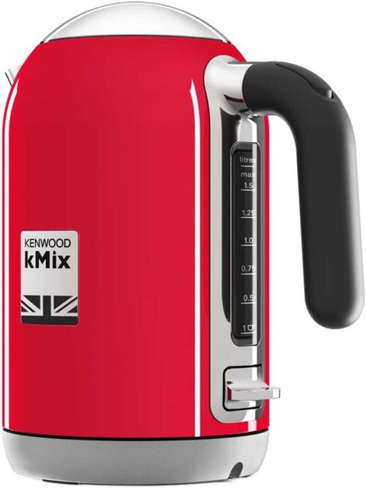 Електрическа кана Kenwood kMix 1 л Червена 2200 W - Kenwood kMix, 1 л, Червен, Метал, Бутони, Бутон, Неръждаема стомана