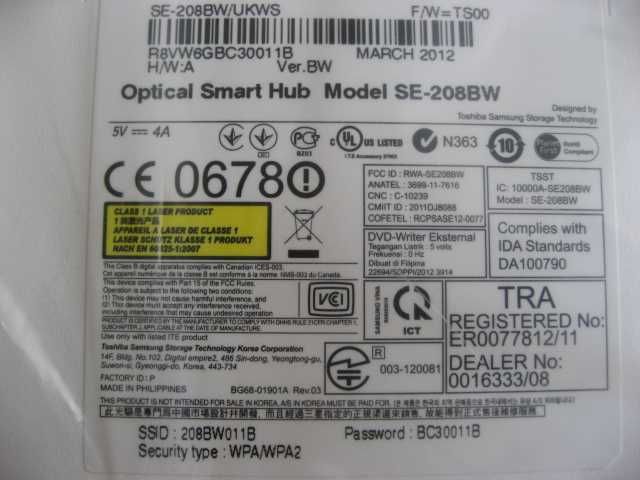 Samsung Optical Smart Hub SE-208BW nou