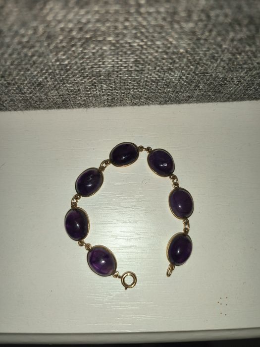 Bratara din aur cu ametist vintage