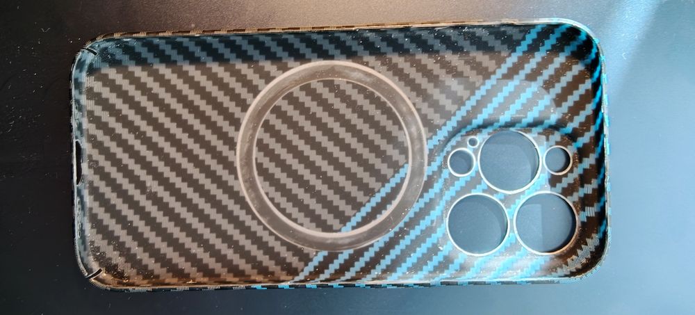 Husa cu acumulator+husa carbon cu magsafe iPhone 15 Pro