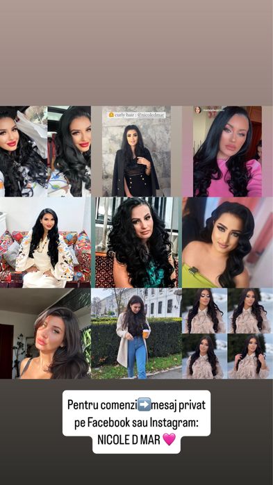 Extensii de par model ondulat tip tresa/mesa cu clips Nicole D Mar