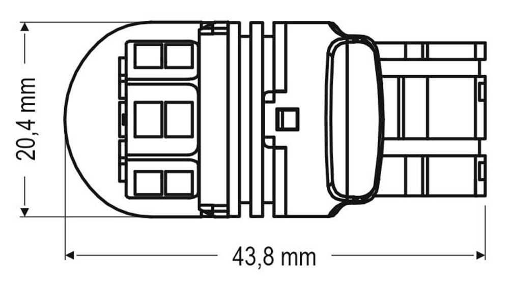 Комплект Т20 LED крушки за автомобил 15 SMD с две светлини - 12/24V