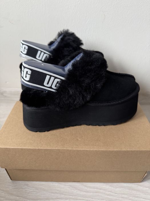 UGG Funkette Platform Black Papuci Negri