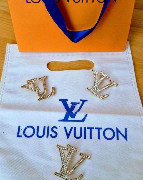Broșe otel inoxidabil LV,insertii strass, super model