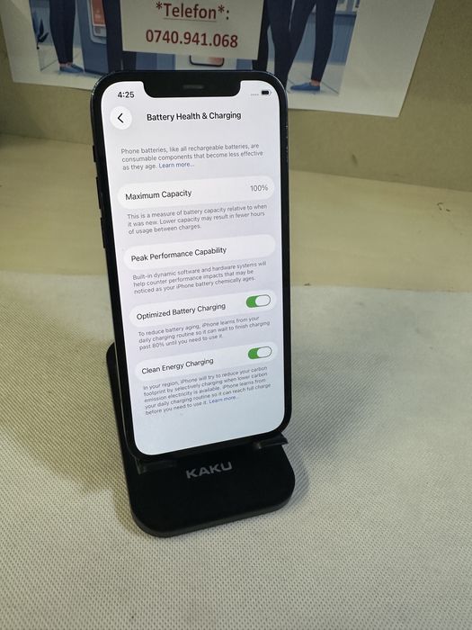 Iphone 12 / 128 gb / 100% baterie / folie sticla cadou