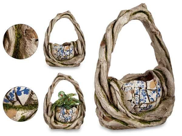 Cos decorativ rustic pentru gradina Ibergarden, 44x34, 5x17 cm