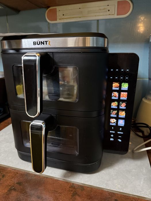 air fryer cu 2 cosuri