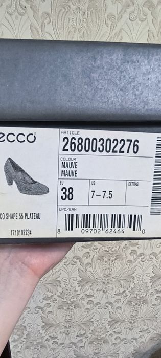 Замшевые туфли ecco