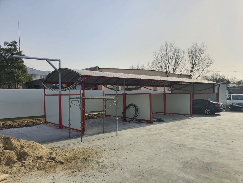 Structuri spalatori auto self service/ car wash/ manopera placa beton ...