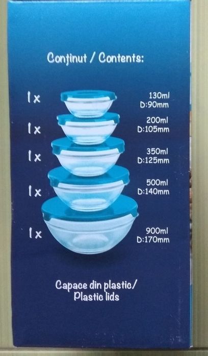 Set 5 caserole. Cu capace