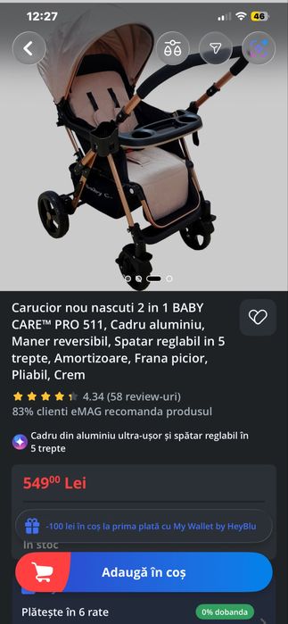 Carucior 2in1 Baby Care