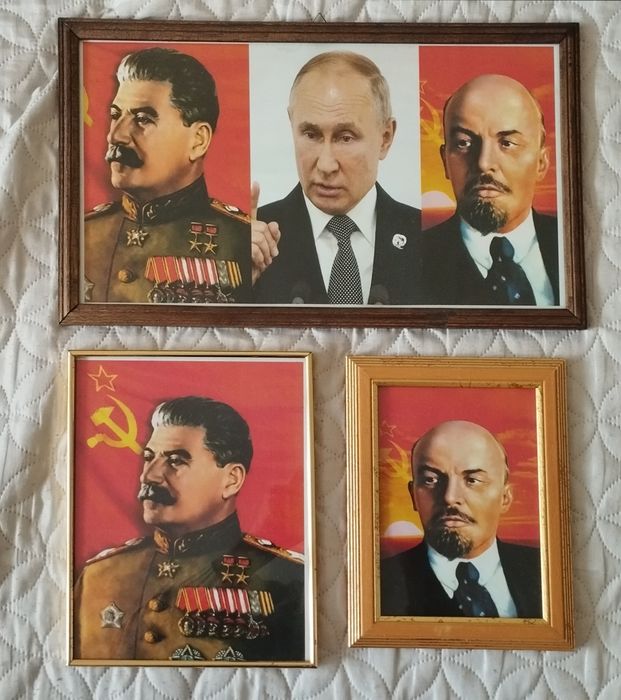 Портрети Сталин, Ленин, Путин