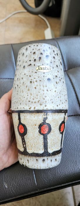Vază Jasba, West Germany, fat lava. Anii '60