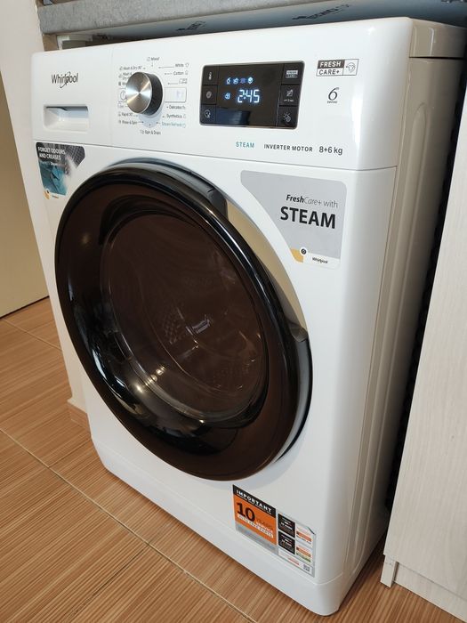 Комбинирана пералня със сушилня Whirlpool FFWDB 864349 BV EE