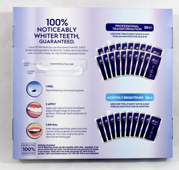 Benzi Plasturi CREST albire dentara nivel 35 - Professional + Monthly